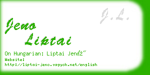 jeno liptai business card